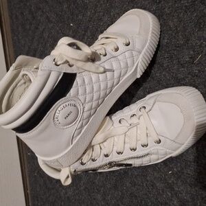 Karl Langerfeld Paris 7M Lace-up white hi tops